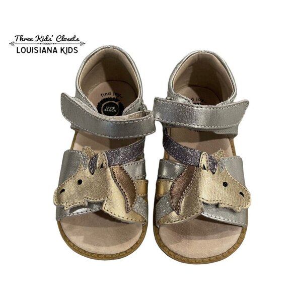 Livie & Luca 8M Metallic Leather Unicorn Sandals - Picture 1 of 9